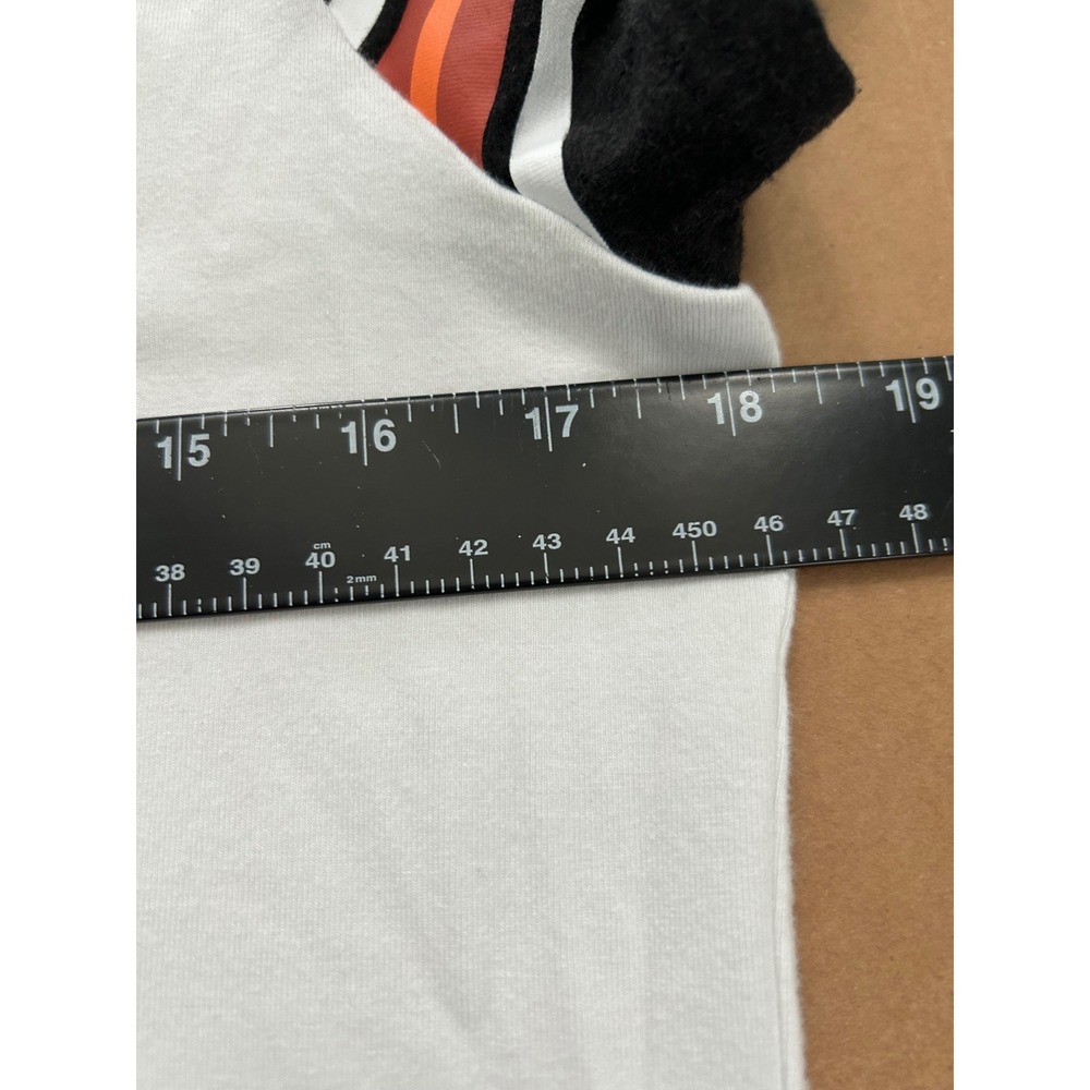Harley-Davidson Womens White Rhinestone Logo Colorblock Ringer T-Shirt Medium - Picture 5 of 8